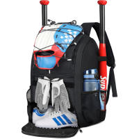 Mochila De Béisbol Grande Con Compartment Para Zapatos Y Batas De Softbol Material Suave Capacidad Amplia Para Deportes Unisex - details 0