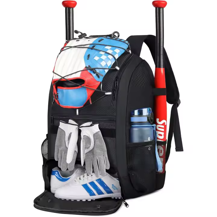 Mochila De Béisbol Grande Con Compartment Para Zapatos Y Batas De Softbol Material Suave Capacidad Amplia Para Deportes Unisex - 1