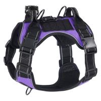 Arnes Para Perros De Medio Y Grande Con Cubierta Protectora De Silicona Antideslizante Ajustable Para Pecho No Hay Pull En Todas Las Estaciones Tamaños S M L XL Colores Negro Rojo Morado Rosa - details 10