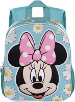 Mochila 3D Pequeña Minnie Mouse Spring Color Azul. Mochila preescolar con relieve frontal 3D. Tamaño 31x26x11cm KARACTERMANIA - details 2
