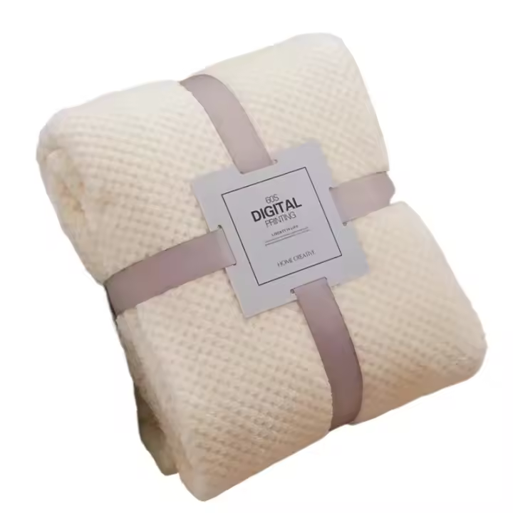 Manta De Terciopelo Coral Japonesa 300gsm Estilo Primavera Verano Suave Y Fluffy Falso Piel De Mocoso Cubierta De Sofá Sólida Manta De Cama En Cuadros - 1