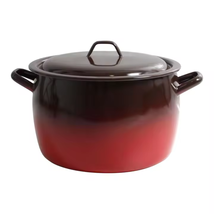 La Estrella - Olla Abombada Acero Esmaltado 26cm 10L FUEGO - Duradera, Antiadherente, Versátil - 1