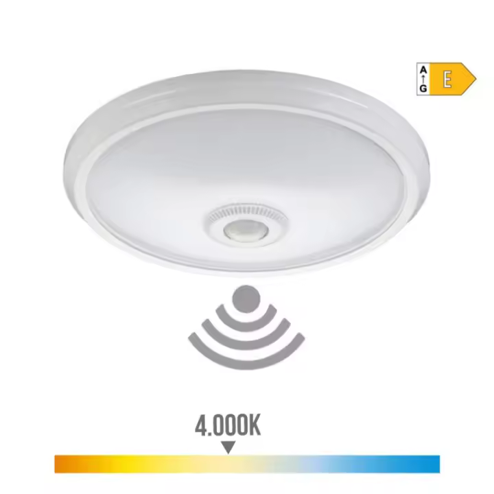 EDM Aplique LED Superficie con Sensor IP20 16W Luz Día Ø29cm - 32508  Iluminación Interior Apliques Led - 1