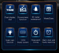 Reloj De Pulsera Deportivo Para Hombre SANDA De Lujo Acero Inoxidable Tiempo Dual Pantalla LED Luminosa Resistente Al Agua Con Alarmas Y Calendario - details 8