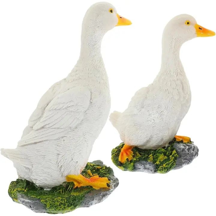2 estatuas falsas de jardín para césped, modelo realista de estatua falsa para decoración de jardín. - 1