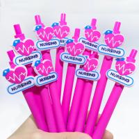 10PCS Bolígrafos Médicos En Serie Rosa Bolígrafos Neutrales De Colores Sólidos Para Enfermería Y Medicina Estilo Aleatorio - details 0