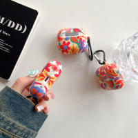 Funda Protectora Para AirPods Con Flores Coloridas Compatible Con Modelos 4 3 2 1 Pro2 pro Funda Suave De TPU Para Auriculares - details 3