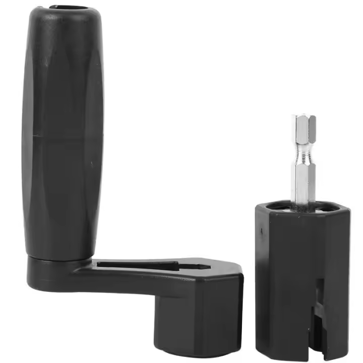 Guitar Tuning Peg Winder,Guitar Peg Winder Drill Bit,2 In 1 Guitar String Winder Black Abs Bridge Pin Peg Puller Screwdriver Drill Bit - 1