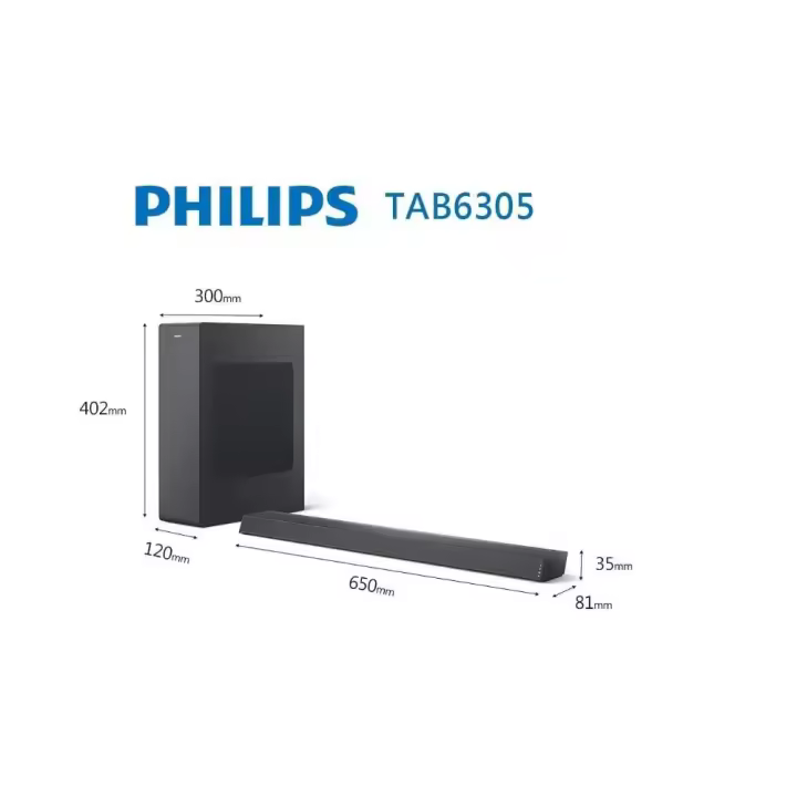 PHILIPS SOUNDBAR SPEAKER TAB6305-10 - 1