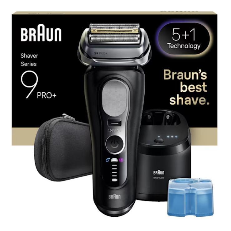 Braun Series 9 PRO+. Máquina de Afeitar Eléctrica para Hombre con Recortadora de Precisión y 5 Elementos de Afeitado Pro - Producto Europeo con Garantía Oficial.