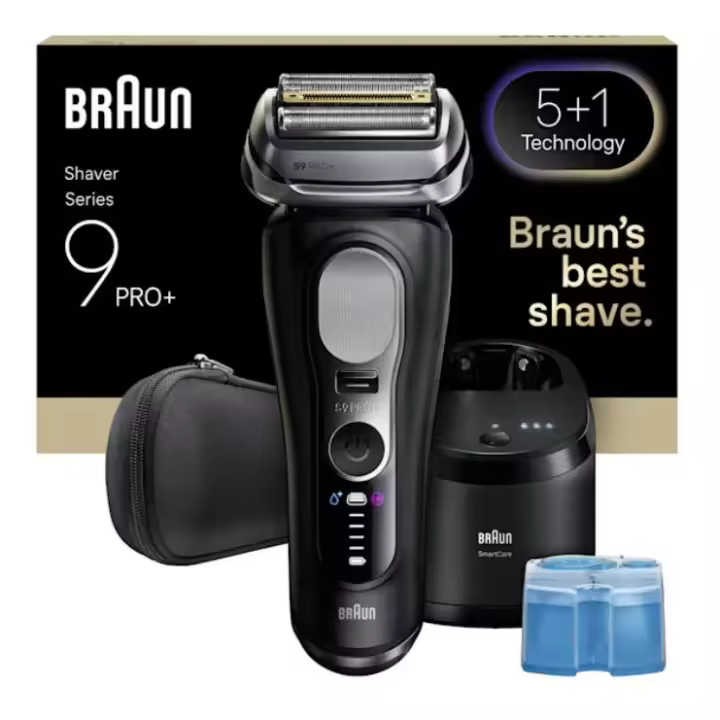 Braun Series 9 PRO+. Máquina de Afeitar Eléctrica para Hombre con Recortadora de Precisión y 5 Elementos de Afeitado Pro - Producto Europeo con Garantía Oficial. - 1