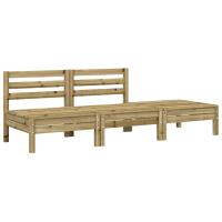vidaXL Sofá de jardín de 3 plazas madera maciza de abeto Douglas Pino natural, Pino blanco, Marrón cera Conjunto Terraza Muebles Jardín Exterior Juego de Muebles de jardín Mueble Jardín Exterior Muebles de Salon Exterior - details 2