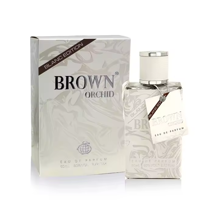 Perfume árabe de hombre Brown Orchid White Edition + desodorante de 50 ml  Fragance World 80ml,Fragancia masculina ,varonil ,duradera, lujosa, Colonia de hombre oriental NOVEDAD - 1