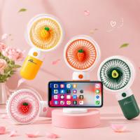 Home-Mini Ventilador Portátil USB con Diseño de Frutas, Súper Bonito y Compacto, 3 Velocidades, Recargable, Silencioso, Ideal para Verano y Regalo - details 0