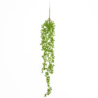 Vine Artificial De Plástico Hojas Verdes Rama De Rotan Para Decoración De Jardín Y Hogar Vines Colgantes Para Exterior - details 2