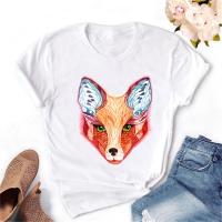 Camiseta De Mujer Con Estampado De Leopardo Y Pato Moda Harajuku Coreana Kawaii Tops Casual Manga Corta Cuello Redondo Algodón - details 19