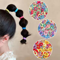 50/100Pcs Cinturones Para El Cabello De Niñas Coloridos De Nylon Lazos Elásticos Para Niños Accesorios Para Niñas Adecuados Para Todas Las Estaciones - details 2