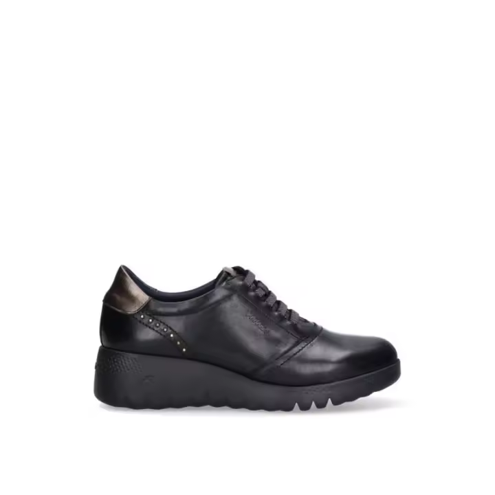 Zapatos Fluchos Bluchers Mujer F2096 Negro - 1
