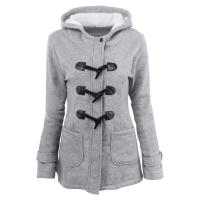 Abrigo De Trench Casual Para Mujer Cierre De Cremallera Con Capucha Botones De Cuerno Abrigo Largo De Mujer Top Feminino - details 1