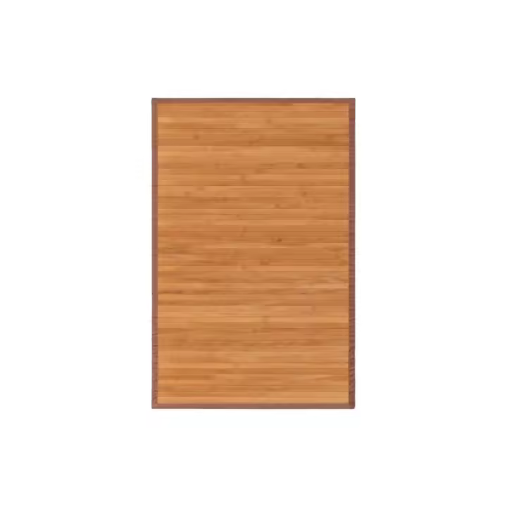 Dcasa Alfombra pasillera de bambú marrón de 60 x 90 cm - 1