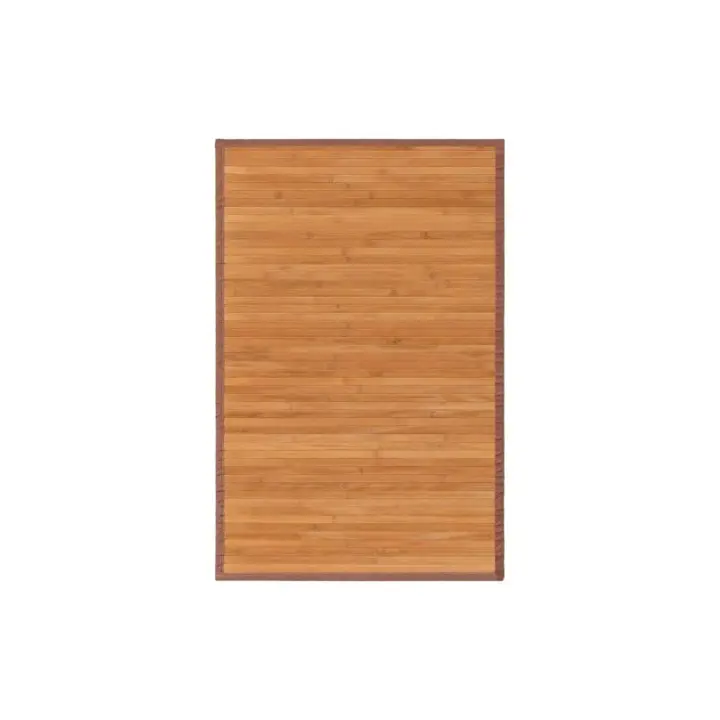 Dcasa Alfombra pasillera de bambú marrón de 60 x 90 cm - 1