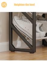 Estante De Zapatos Simple Para Pasillo Fácil De Montar Espacio Ahorrador Trapecio Living Room Material Duradero Anti-Deslizante Resistente Al Polvo Y La Humedad - details 8