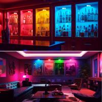 Luz Nocturna LED RGB 12 Colores Con Control Remoto Inalámbrico Y Carga Type-C Para Decoración De Halloween Y Navidad Luz De Armario - details 7