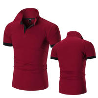 Camisa Polo Hombre Verano Nueva Cuello Vacío Manga Corta Transpirable Moda Negocios Marca Ropa Hombre Estilo Casual Contraste De Colores - details 8