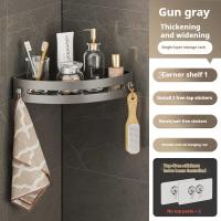 Estante De Esquina Para Baño Con Bandeja Soporte Para Ducha De Tres Capas Organizador De Espacio De Baño Material Duradero - details 6