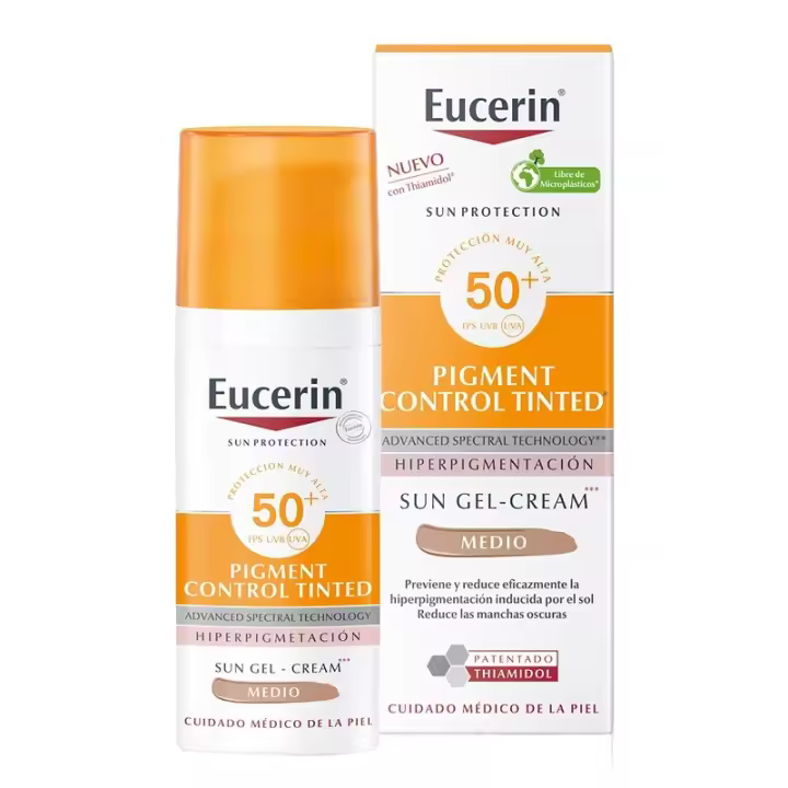 EUCERIN Pigment Control SPF50+ con Color Medio Gel-Crema Solar Facial 50ml ✅ Entrega 24/72h - 1