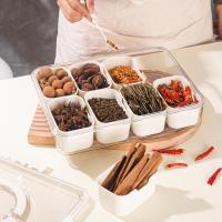 Caja De Almacenamiento Portátil Para Cocina Con 8 Compartimentos Divididos Para Seasoning Frutas Y Snacks Caja Frescorretenedor Moderno - details 2