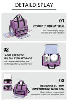 Organizador De Esmaltes De Uñas Con Bolso Doble Capa Almacenamiento De Accesorios De Manicura Capacidad Para 80 Botellas Con 2 Bolsas Desmontables - details 6