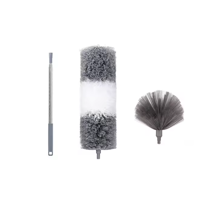 Aspirador De Techo Y Polvo Retráctil 2,5 M 3 Piezas Escoba De Araña Para Limpieza Del Techo Y Paredes Microfiber - 1