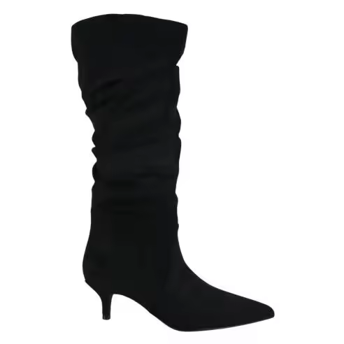 Teovel Bota Alta Fruncida con Tacón Bajo de Mujer - Cierre Cremallera - Ref BE-689 - Tacón 5 Cm - Nueva Colección Otoño/Invierno 25/26 - - 1