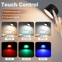 Luz De Pared Remotamente Controlada RGB Cambiante Y Dimmable Luz Nocturna Para El Dormitorio Con Rotación De 360 Grados - details 2