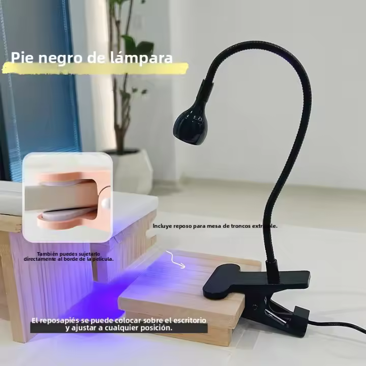 Lámpara De Secado De Uñas LED UV Flexible Clip-On Para Manicura Mini Secador De Uñas Con USB Equipo De Herramientas Para Uñas De Gel - 1