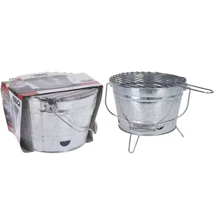 Barbacoa cubo zinc con patas 27 cm - 1