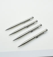Mini Bolígrafo De Punta Fija Metálico 0.7mm Tinta Negra Recargable Retractil Para Firmar Oficina Escuela Suministros De Papelería - details 5