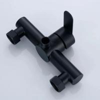 Grifo De Ducha De Acero Inoxidable Negro Para Baño Soporte Fijo Montaje En Pared Duradero Y Clásico Con Un Solo Manijero - details 4