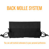 Bolsa De Revólver Táctica UNONTAC 500D Nylon Abdomen Doble Con Velcro Universal Para Chaleco Convenientemente Colocado Por Encima De Las Bolsas De Revólver - details 14