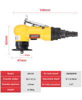 Mini Máquina Pneumática De Chamferado Portátil 45 Grados Máquina De Trimmado De Metal Bisección De Arco 45° Herramientas Aireadas - details 10