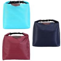 Bolsa De Almuerzo Aislada Térmica De Tela Oxford Portátil Para Picnic Almacenamiento De Comida Bolsa Transporte Sin Utensilios 1pc - details 1