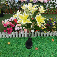 Lámpara Solar De Flores De Orquídea Con 7 Cabezas Para Decoración De Jardín Patio Camino Puerta Exterior Impermeable Luz De Paisaje Moderna - details 12