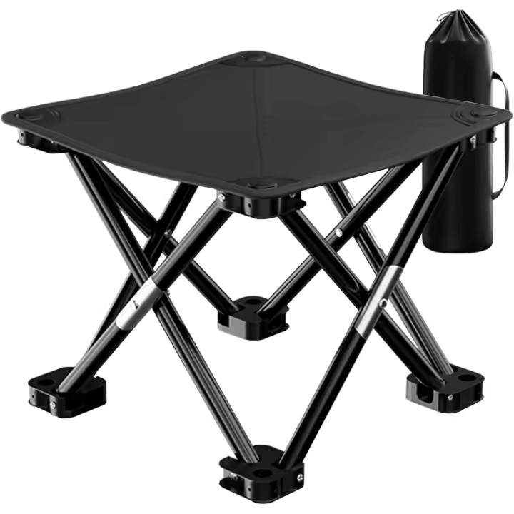 Taburete plegable estable con bolsa de transporte, 33 x 33 x 33 cm, ideal para picnics, pesca y juegos (1 L) - 1
