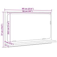 Espejo de baño vidaXL Negro Roble 60x10,5x37 cm Madera de ingeniería - details 7