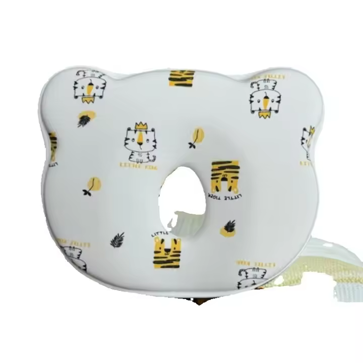 HY Almohada para bebé, viscoelástico, almohada para bebé, antiplagiocephaly, adecuada para recién nacidos de 0 a 12 meses, color rosa - 1