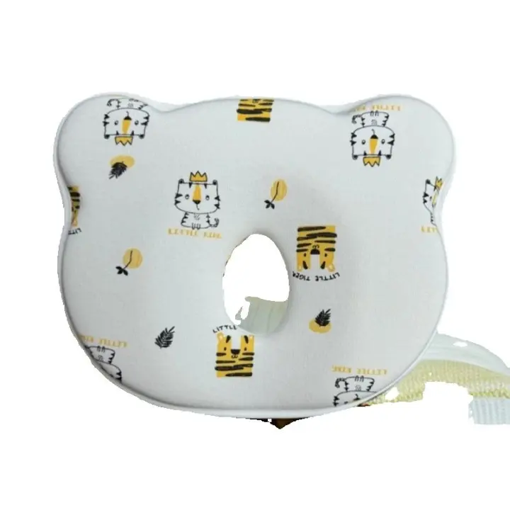 HY Almohada para bebé, viscoelástico, almohada para bebé, antiplagiocephaly, adecuada para recién nacidos de 0 a 12 meses, color rosa - 1