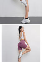 Shorts De Fitness Para Mujer Con Bolsillos Pantalones Cargo Terciopelos Yoga Estilo Verano Secado Rápido Butt Peaches - details 9