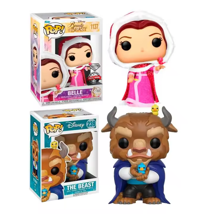 Funko PAck 2 Funkos Bella exclusiva  Diamond  Bestia Winter Beast 1137  249 Disney Funko Pop Vinyl - 1