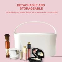 Organizador De Maquillaje Multifuncional Para Viajes Con Espejo Y Luz LED Tamaño De Viaje Caja De Cosméticos Para Mujeres - details 5